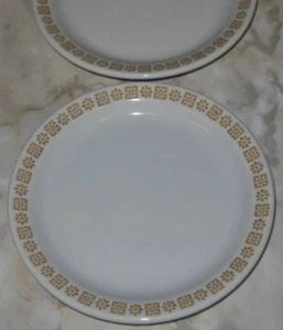 Vtg Shenango China Bread/pie/dessert Plates Daisy Dot Lot(s) of 2 gold/mustard - Picture 1 of 6