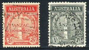 Australian 1935 ANZAC, set of 2, used - Picture 1 of 1
