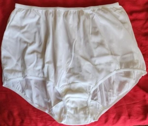 3 Paar weiße Nylonhöschen Größe 12 Slip Stil Höschen USA hergestellt von Rose Garment - Bild 1 von 1