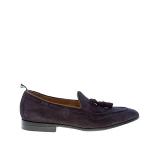 GREEN GEORGE herren schuhe blau suede loafer mit quasten Apron toe Made in Italy - Bild 1 von 8