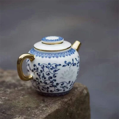 Jingdezhen Craft чайник ручной работы чайная чашка китайский сине-белый фарфоровый горшок - Изображение 1 из 4