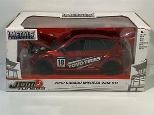 2012 Subaru Impreza WRX Sti Metallic Red 1:24 Scale Jada 30389 - Bild 1 von 5