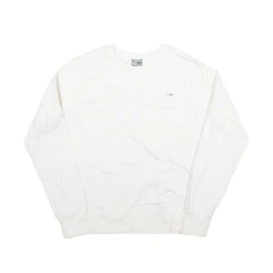 CHAMPION Sweatshirt White Crew Neck Girls S - Picture 1 of 6