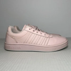 Talla 6,5 - Zapatillas de tenis para mujer K-Swiss estilo cancha 1966 con cordones rosa - Imagen 1 de 7