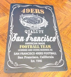 SAN FRANCISCO 49ers METAL SIGN 12"x8" Stadium/American Made Fan Wall Decal - Picture 1 of 3