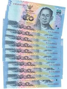 Thailand 10x 50 Baht 2012 UNC - Picture 1 of 2