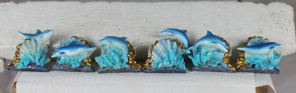 AMAZONIA WORLD 4cm DOLPHIN FRIDGE MAGNETS - SET OF 12 - 6 ASSTD - FAVOURS - STOCKING FILLERS