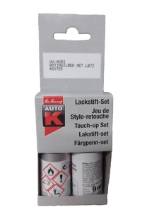 Lackstift VW Audi LB7Z Satinsilber met. Metallic + Klarlack Autolack Silber Lack - Bild 1 von 2