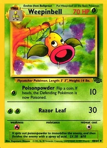 Pokemon Weepinbell 48/64 Jungle Set Non Comune Non Holo 1999 Trading Card - Foto 1 di 2