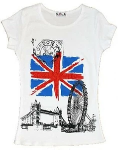 S.O.L.L Great British Souvenirs London Youth Girls T-Shirts Tee US Size XS 32 - Picture 1 of 8