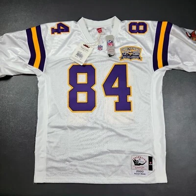 Camiseta deportiva 100 % auténtica Randy Moss 2000 Vikings Mitchell & Ness talla 48 XL para hombre Foto 1 de 4