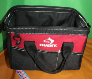 Bolsa de herramientas Husky roja y negra soporte para bolsa de transporte - Imagen 1 de 6