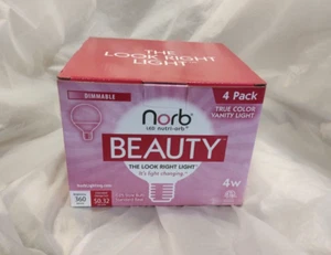 Vanity Lighting - NorbBEAUTY - G25 Style LED Vanity and Makeup Light Bulb 4pk - Picture 1 of 6