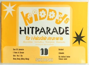 •Kiddys Hitparade Heft 10• für Melodieinstr. Blockflöte, Melodica, Trompete... - Bild 1 von 5