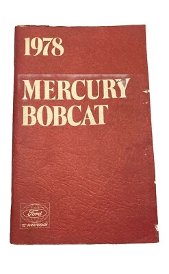 Mercury Bobcat 1978 manual del propietario literatura original leer descripción Foto 1 de 4