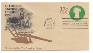 U573 Bicentennial Era The American Farmer ArtCraft, FDC - Picture 1 of 1