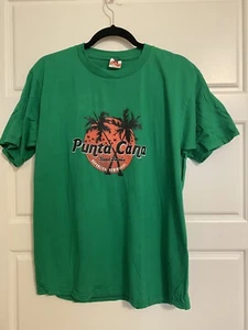 PUNTA CANA REPUBLICA DOMINICANA DOMINICAN T-SHIRT Green Large Beach Paradise - Picture 1 of 6