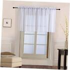 Sheer Short Curtains For Small Window 20 Inches Length W39xl20 Inch-2pcs White