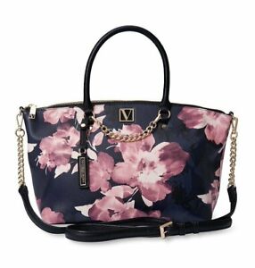 $78 VICTORIA'S SECRET The Victoria Slouchy Satchel in NIGHT BLOOM, NWT!