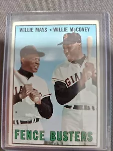 1967 Topps Fence Busters - Mays And McCovey #423 - Picture 1 of 2