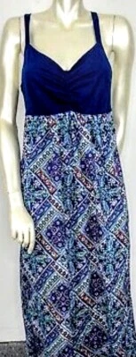 💃Prendas de dormir cacique Chemise azul estampado cachemir 14/16 1Maxi Full L Foto 1 de 4