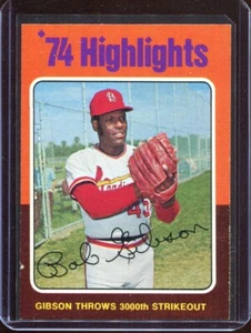 1975 Topps Baseball # 3 '74 Highlights Bob Gibson (EX) Excellent - Picture 1 of 2