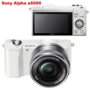 Sony Alpha a5000 Mirrorless Digital Camera With 16-50mm OSS Lens White - Picture 1 of 8