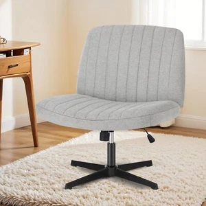 Criss Cross Legged Chair Swivel Chair Height Adjustable for Home Office Grey - Picture 1 of 8