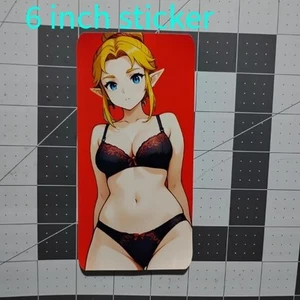 Adesivo Anime Sexy Waifu Zelda Vinile Lucido Ecchi Lewd Decalcomania 6 Pollici Impermeabile - Foto 1 di 1