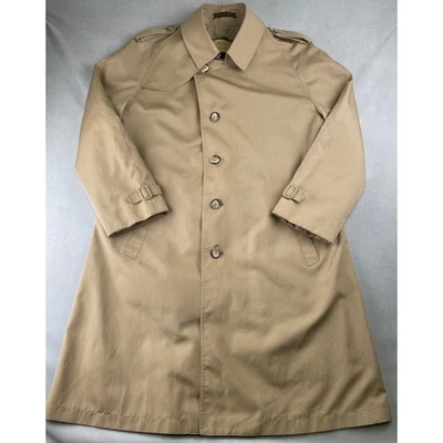 De Colección Misty Harbor Mariner III Para Hombres 40R Bronceado Trench Abrigo de Lluvia Forro de Lana Hecho en EE. UU. Foto 1 de 4