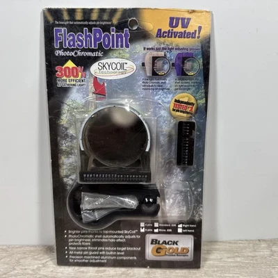 Mira de arco e flecha destro ouro preto FlashPoint 5 pinos ativada por UV SkyCoil FPMF - Imagem 1 de 4