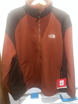 Mens The NORTH FACE Brown Burnt Orange Khumbu Zip Fleece Polartec Jacket XL - Image 1 of 4
