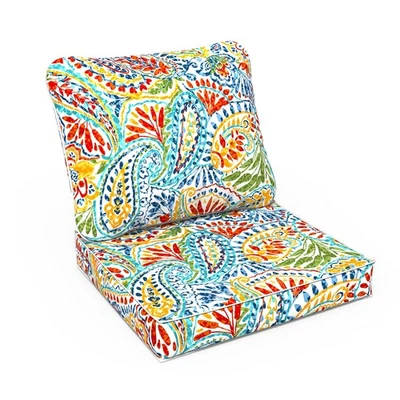 Cojín de asiento profundo para exteriores 24"x24"x4" Juego de cojines de asiento y respaldo de patio de temporada... Foto 1 de 4