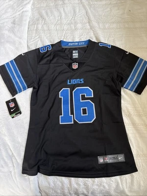 NWT NFL Women’s Size M Jared Goff Detroit Lions #16 Football Jersey - Image 1 of 3
