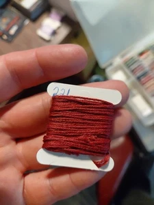 bobbin of Anchor brand stranded cotton embroidery floss, color #221, Dark Red - Picture 1 of 5