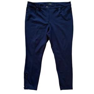 White House Black Market The Skinny Ankle Blue Pants Size 4 Womens Zip Ankle - Picture 1 of 11