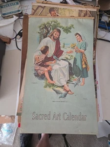 Calendario colgante arte sacro 1970 de colección pensamientos de Jesús para meditación diaria - Imagen 1 de 7