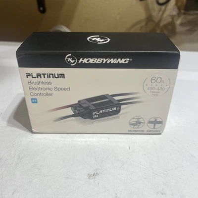 HOBBYWING Platinum 60A V4 RC Model Brushless Motor ESC Speed Controller - Image 1 of 4