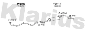 Klarius TY310G - Front Pipe - Fits Toyota Hi-Lux 2.4D - Picture 1 of 3