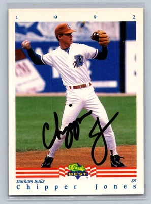 SIGNED - Chipper Jones Durham Bulls 1992 Classic Best Signed Baseball Card #93 - Image 1 of 2