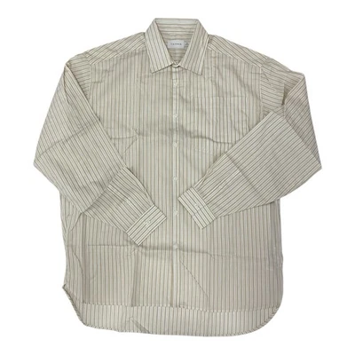 Camisa Topman Para Hombre Camel-Beige Gran Tamaño Rayas M Piedra Informal Bolsillo en el Pecho Foto 1 de 4