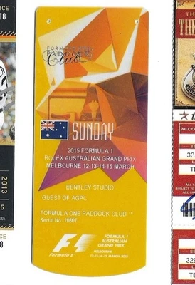 Max Verstappen 2015 debut en la F1 pase completo talón de boleto Gran Premio de Australia Fórmula Foto 1 de 2