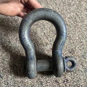 Crosby Laughlin 12 Ton 1-1/4" Gancio Rigging Sollevamento Traino Cavetta SWL12T Vite - Foto 1 di 8