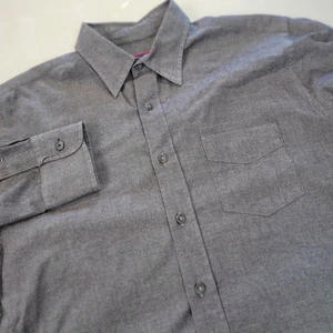 UNTUCKIT Camisa Mediana Calce Ajustado Gris Algodón Abotonada Manga Larga Informal - Imagen 1 de 7