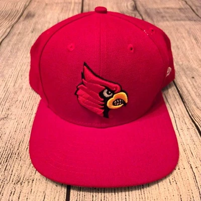 Louisville Cardinals Cap Snap Back Hat 9Fifty Original Fit New Era Red/White/Yel - Image 1 of 4
