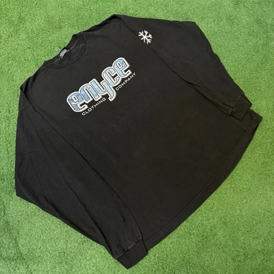 Vintage Y2K Black  Long Sleeve Tee Shirt Back Hit Graphic Size : XL - Image 1 of 4