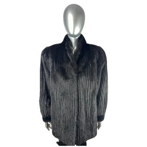 Ranch MINK Corded Jacket, Sz M, Certified Vintage Fur W/Storage Bag - Picture 1 of 10