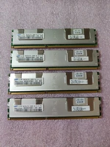 32 GB SAMSUNG (4X8 GB) M393B1K70BH1-CH9 PC3-10600R ECC SERVER RAM 15-11961-01 - Foto 1 di 3
