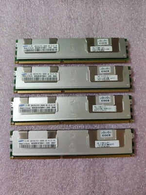 32GB SAMSUNG  ( 4 X 8GB) M393B1K70BH1-CH9 PC3-10600R  ECC SERVER RAM 15-11961-01 - Image 1 of 3