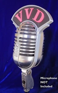 Custom Call Letters Art Deco Mic Flag 4 Electro-Voice EV 726 Vintage Microphone - Picture 1 of 8